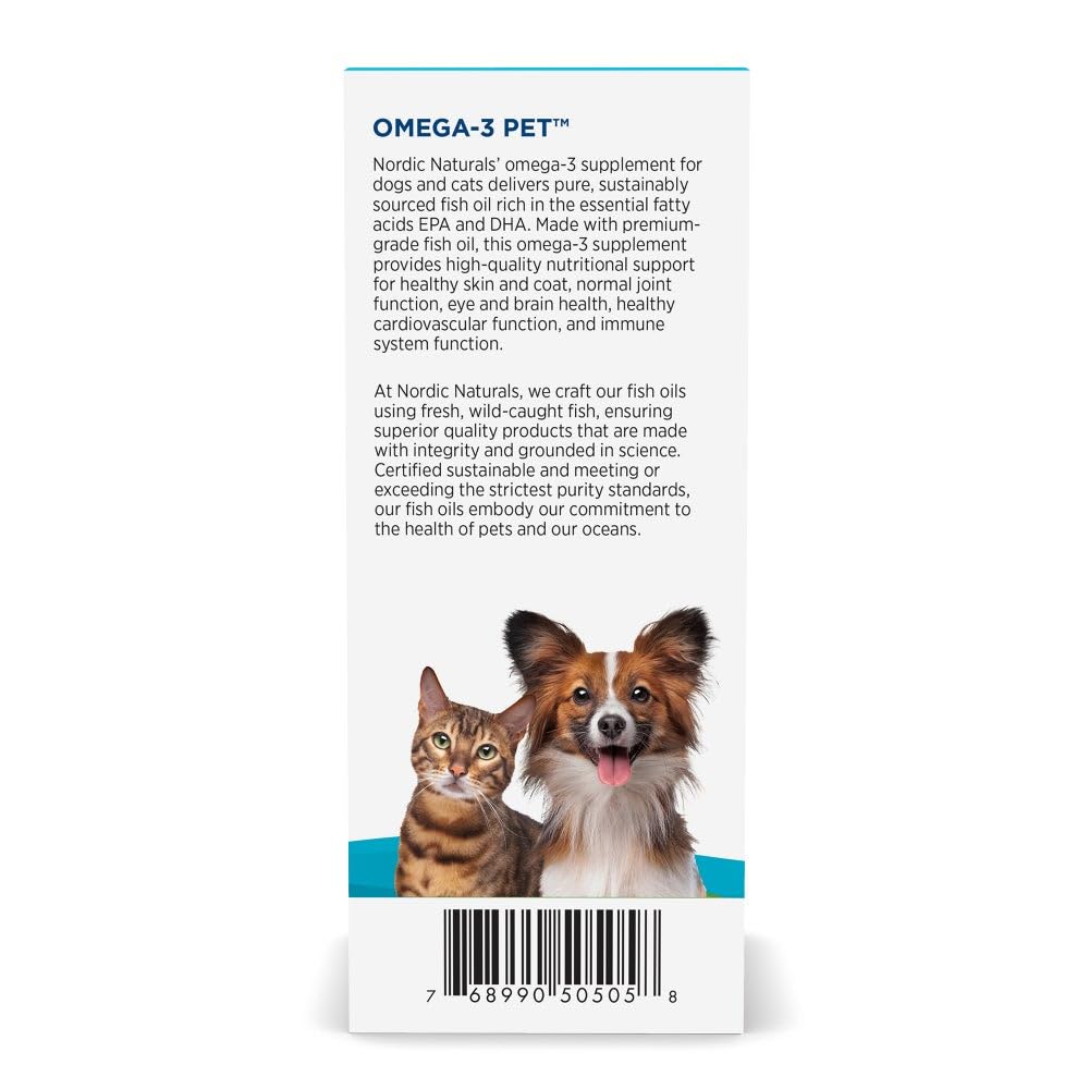 Nordic Naturals Omega-3 Pet, 294mg Fish Oil for Dogs & Cats w/EPA DHA - 2oz