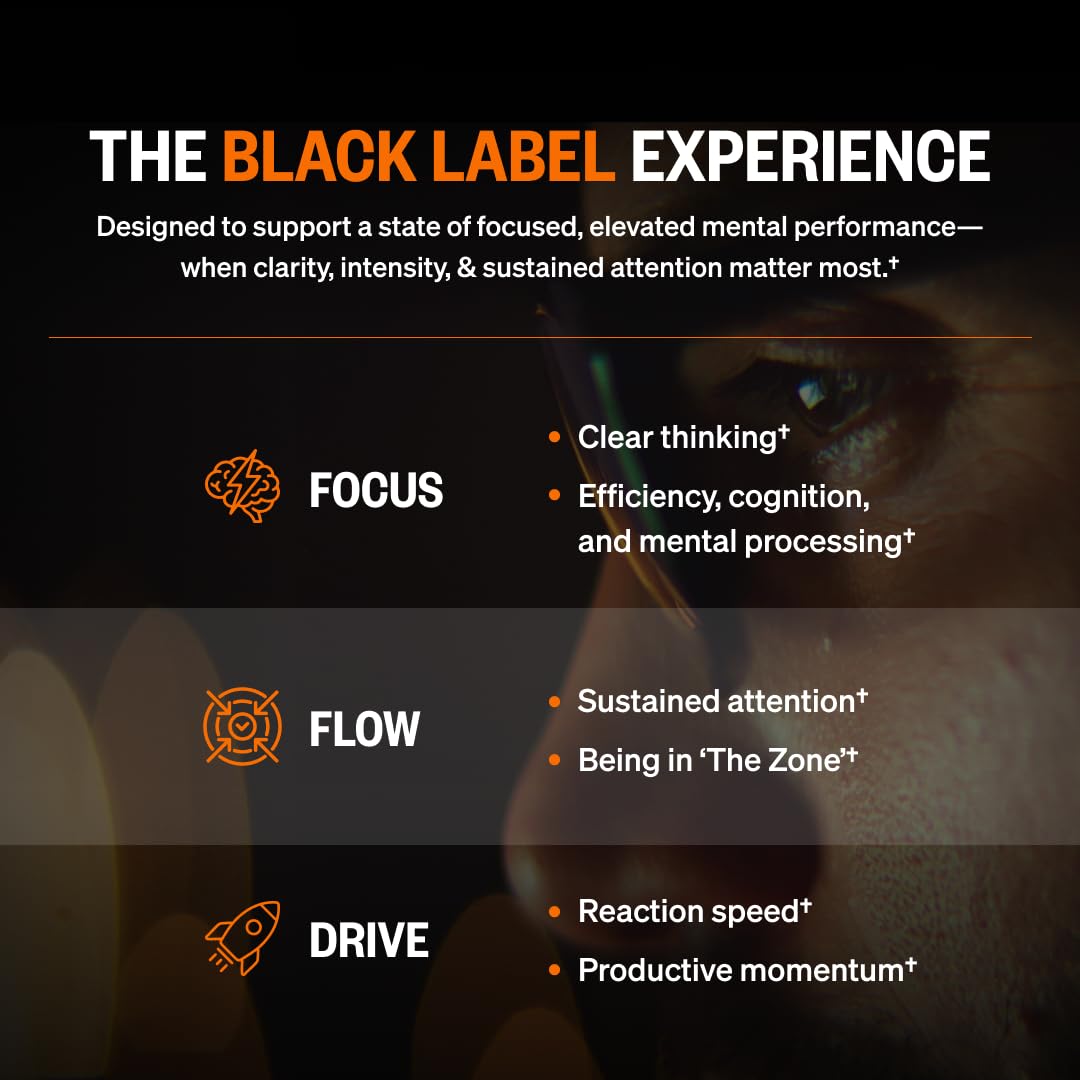 ONNIT Alpha Brain Black Label Capsules, IGEN Non-GMO Tested Citicoline Brain Supplement for Concentration and Memory, Lion’s Mane, Lutemax Lutein, L Theanine and Mucuna Pruriens, 80 Count
