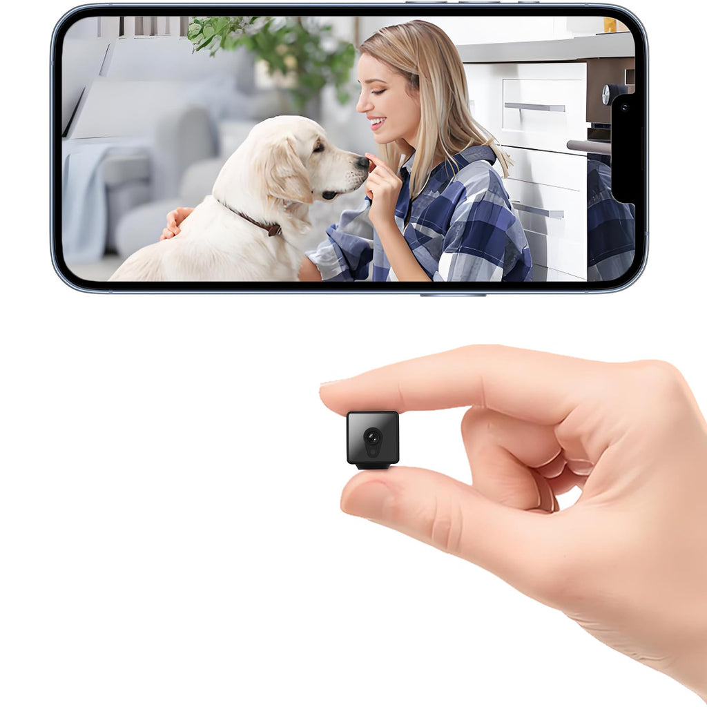 Mini Camera 2026 4K HD WiFi Portable Nanny Cam with Motion Detection,Cloud & SD Storage,Night Vision,Wide Angle,Can No Need WiFi Cams Micro Wireless Small Security Cameras for Home Baby Indoor Outdoor