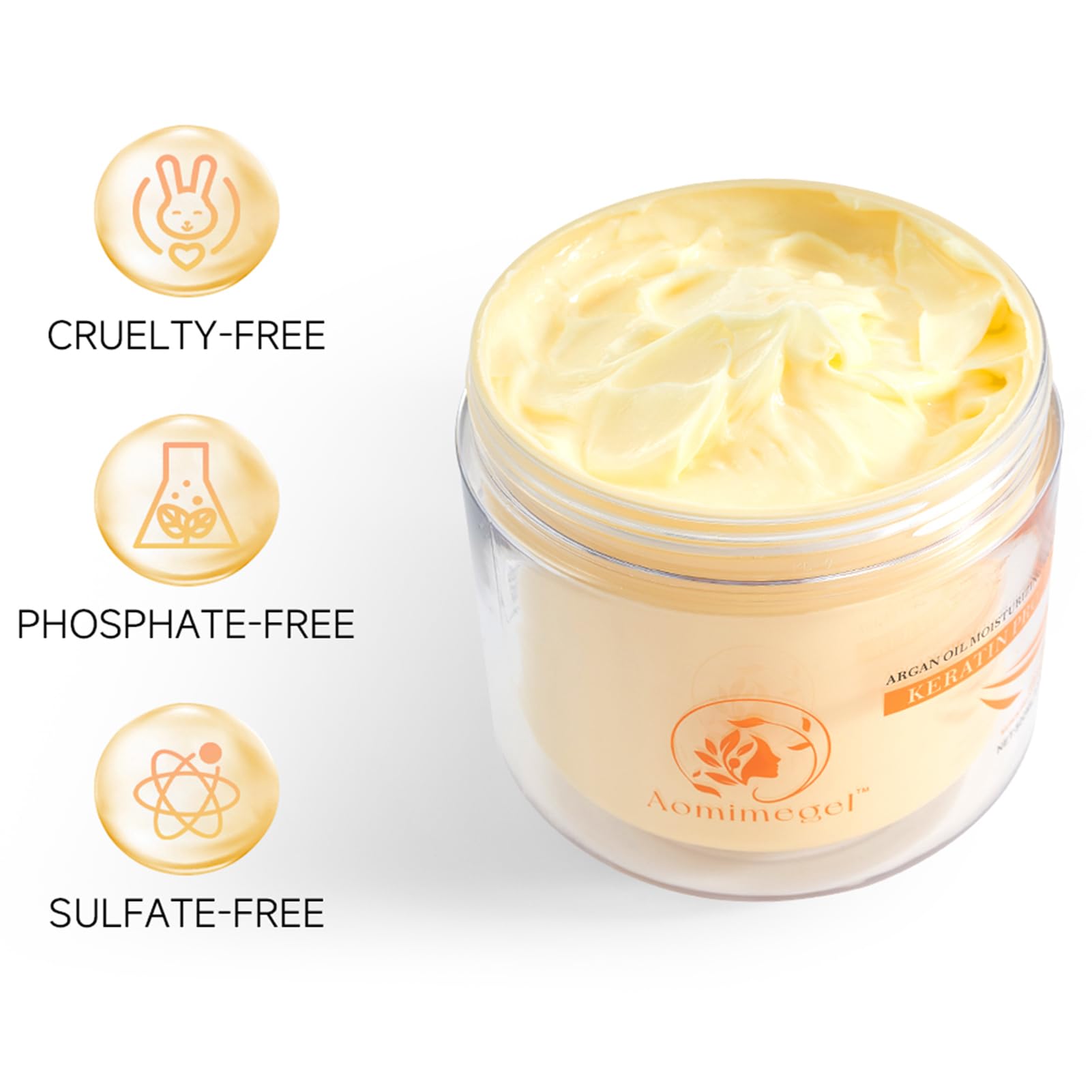 Aomimegel Collagen Repair Hair Mask for Dry Damaged Hair, 16.9 oz