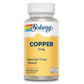 Solaray Copper 2mg, Essential Trace Mineral Pills, 100 Vegan Capsules