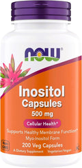 NOW Foods Inositol 500 mg - 200 Vegetarian Capsules (200 Count (Pack of 1))