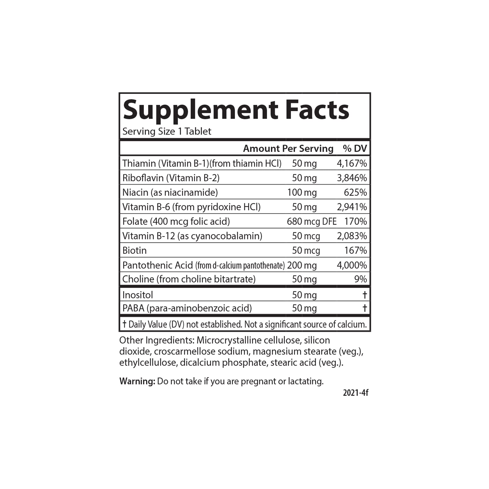 Carlson B Compleet 50, Balanced Vitamin B Complex, 100 Tablets