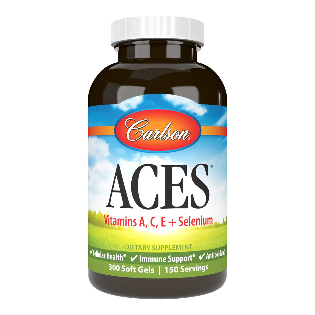 Carlson ACES, Vitamins A, C, E + Selenium, Cellular Health, 300 Softgels