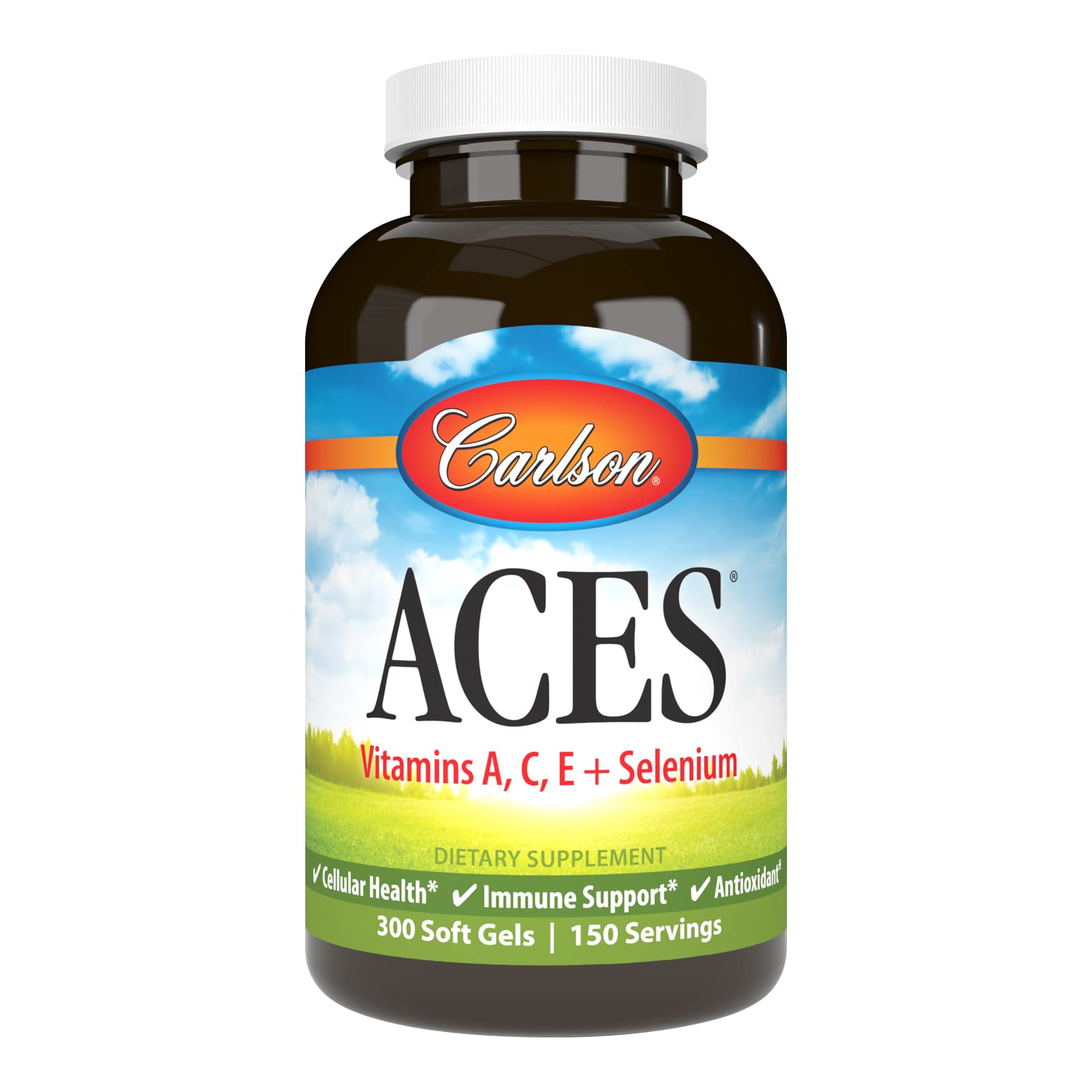 Carlson ACES, Vitamins A, C, E + Selenium, Cellular Health, 300 Softgels