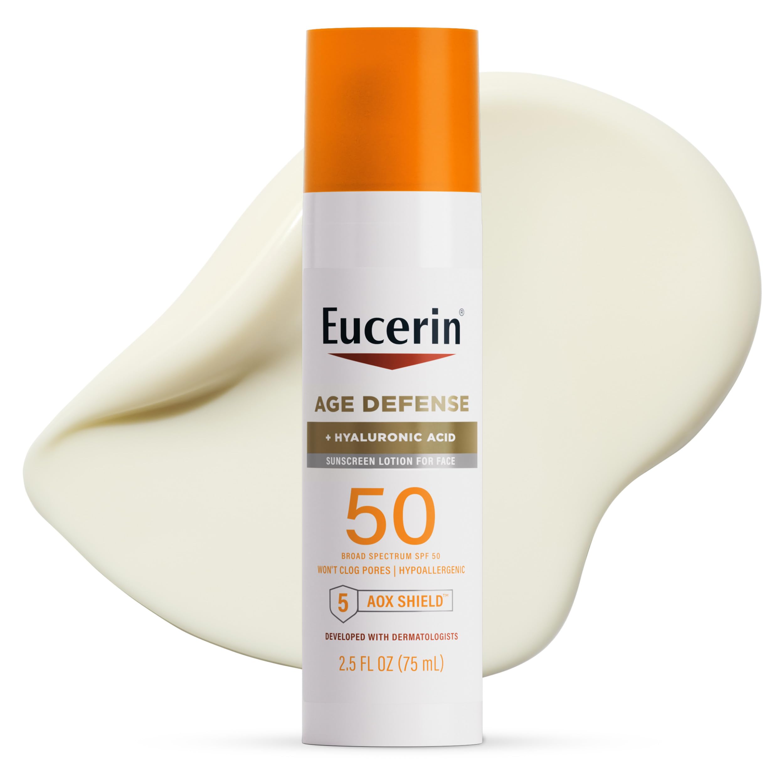 Eucerin Sun Age Defense Face Sunscreen Lotion SPF 50, 2.5 FL OZ
