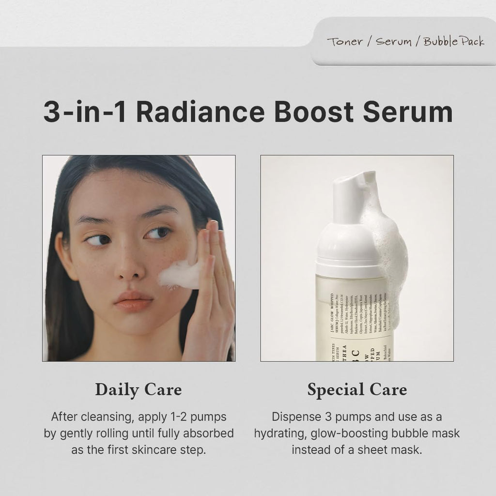 Dr.Althea ABC Glow Whipped Serum, Korean Vegan Skin Care, 3.38 Fl Oz