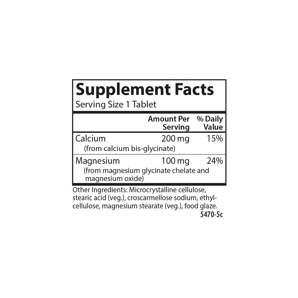 Carlson Chelated Cal-Mag, 2:1 Calcium to Magnesium Ratio, 60 tablets