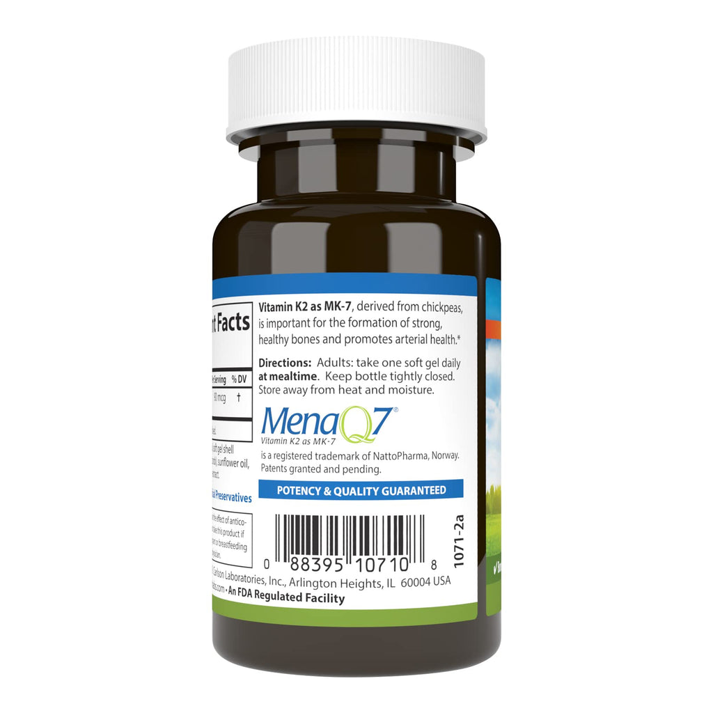 Carlson Vitamin K2 MK-7 (Menaquinone), 90 mcg, Bone Support, 60 Softgels