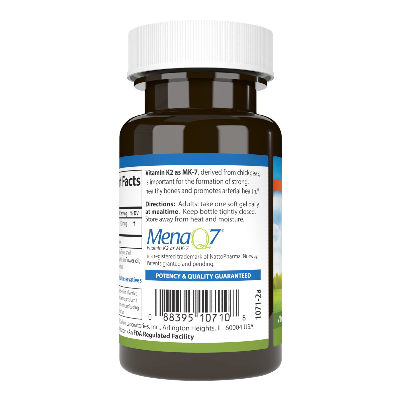 Carlson Vitamin K2 MK-7 (Menaquinone), 90 mcg, Bone Support, 60 Softgels