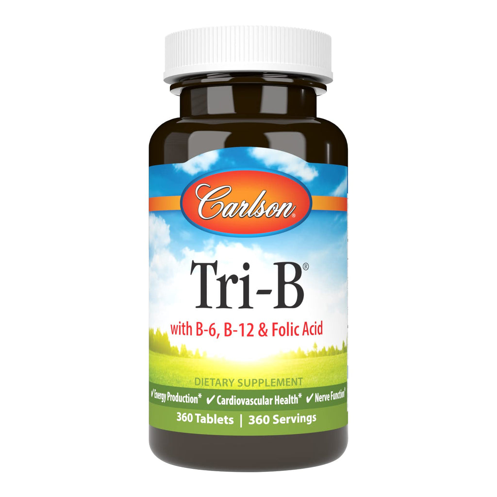 Carlson Tri-B, Vitamin B Complex, 25 mg Vitamin B-6, 360 Tablets