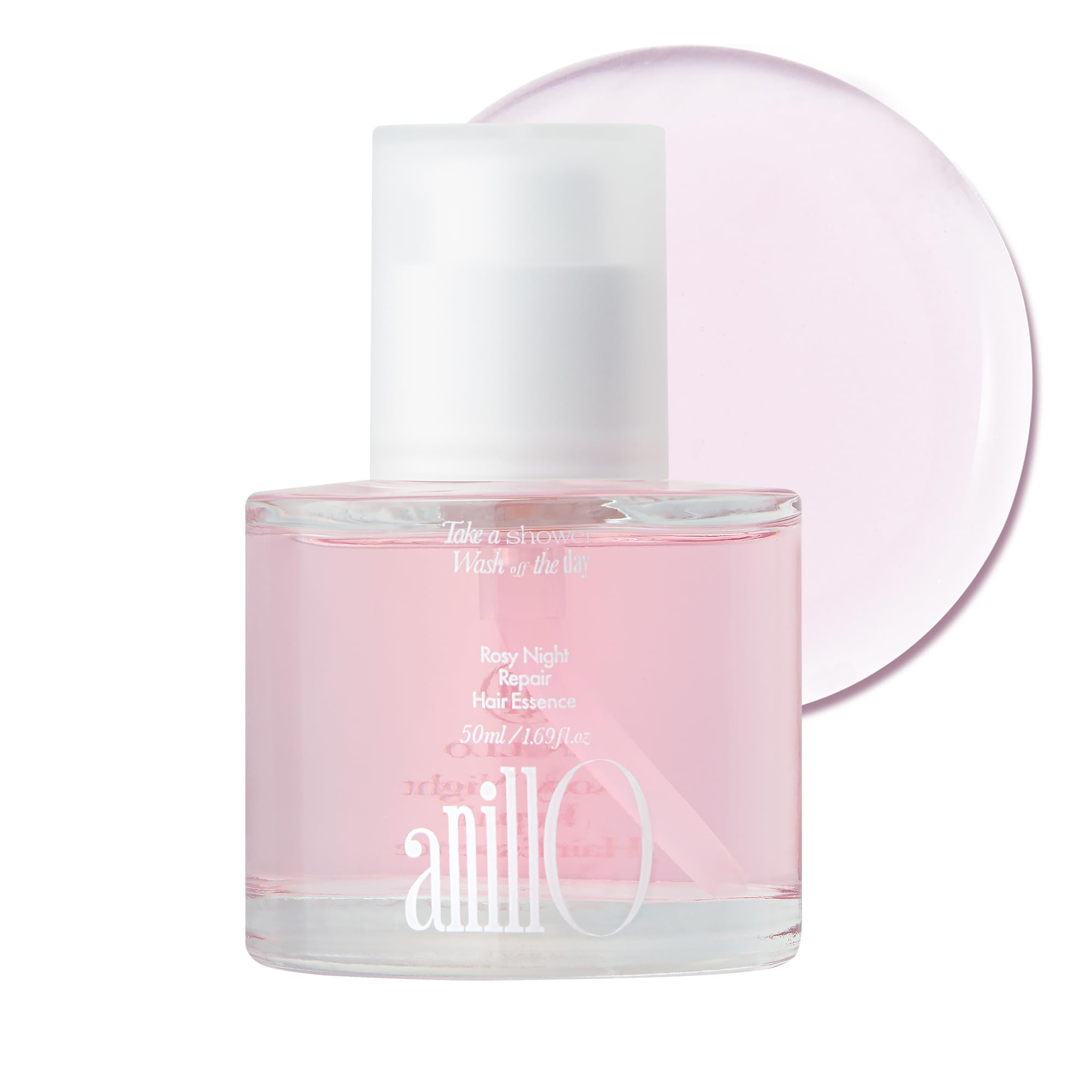 ANILLO Rosy Night Repair Hair Essence with Damask Rose Extract, Rosehip Oil, Peptide Complex for Dry, Damaged, Frizzy Hair - Musky Floral Scent, Vegan, Paraben-Free 50ml / 1.69 fl. Oz