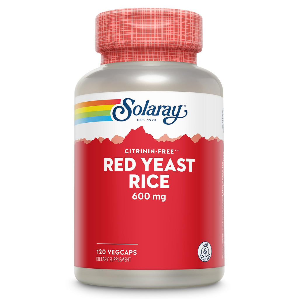 Solaray, Red Yeast Rice 600mg, 120 Veggie Capsules