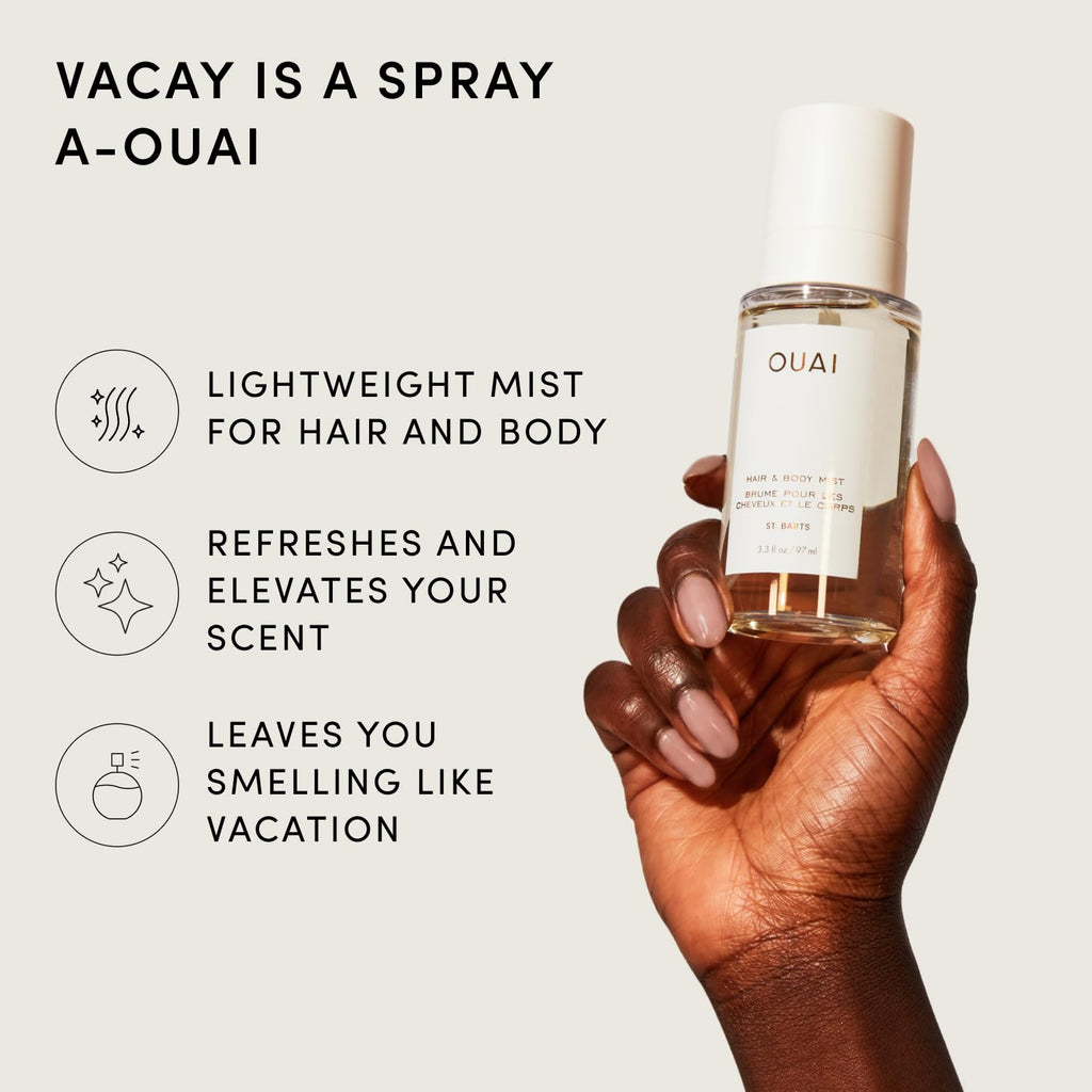 OUAI St. Barts Hair and Body Mist - Tropical-Scented Body Spray (3.3 oz)
