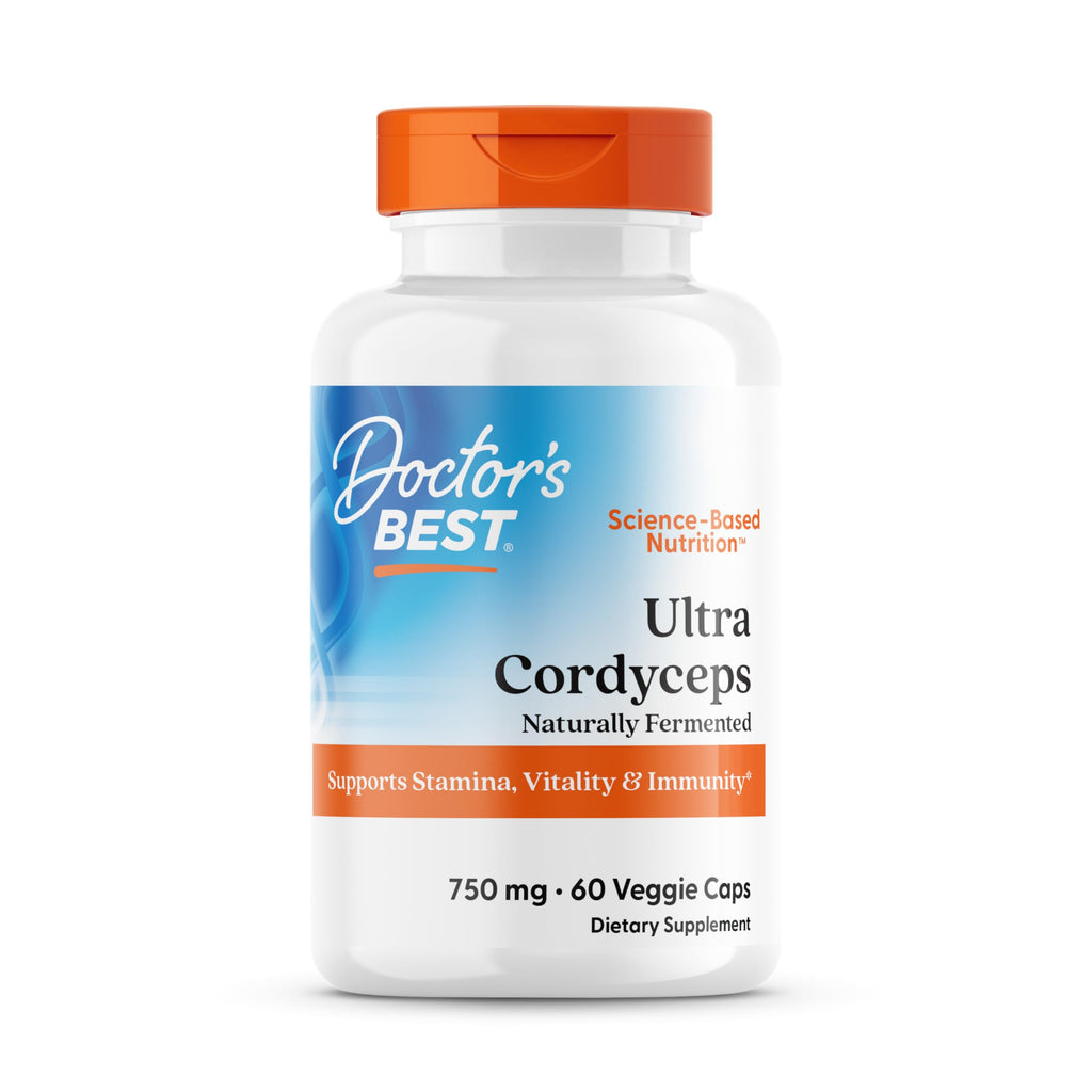 Doctor's Best Ultra Cordyceps Supplement - Cordyceps Mushroom Capsules for Men & Women, Supports Immune Health, Energy & Stamina, 750 mg Per Serving, Vegan - 60 Veg Caps