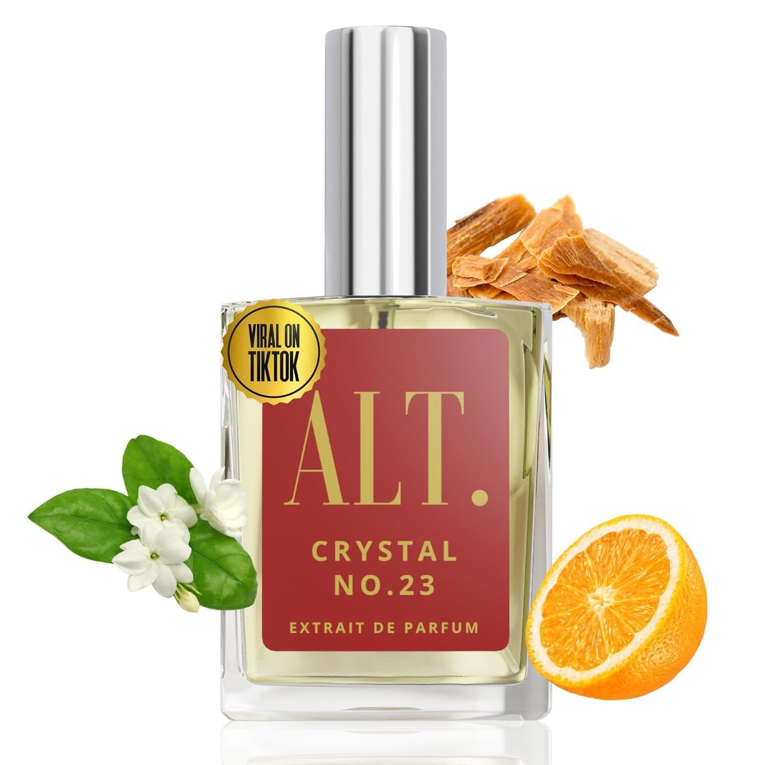ALT. FRAGRANCES Crystal No. 23 – Inspired by Bac. Roug. 540, Unisex Perfume, Extrait de Parfum, Long Lasting Perfume for Men & Women with Jasmine, Amberwood & Cedar Notes, 60ml