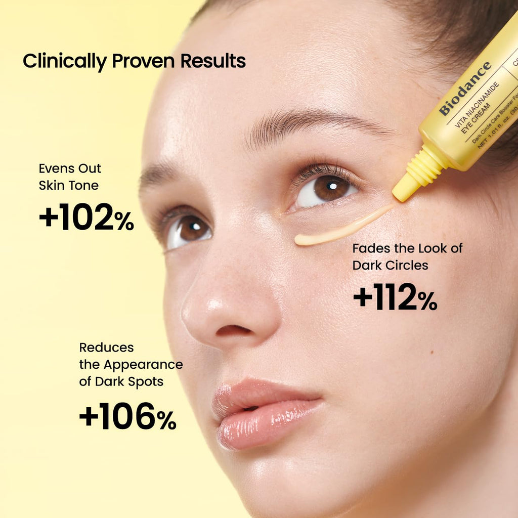 BIODANCE Vita Niacinamide Eye Cream, Under Eye Cream for Dark Circle and Dark Spots, Revitalizing, Brightening, Tone-evening, Self Care Gifts for Women, Korean Skin Care | 1.01 fl.oz