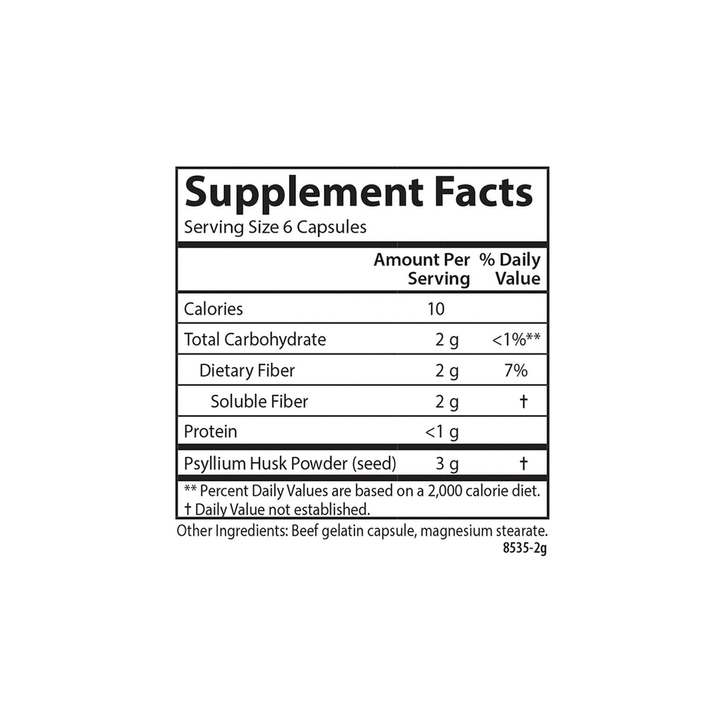 Carlson Hi-Fiber, 3 g, Psyllium Husk Capsules, Regularity, 300 Capsules