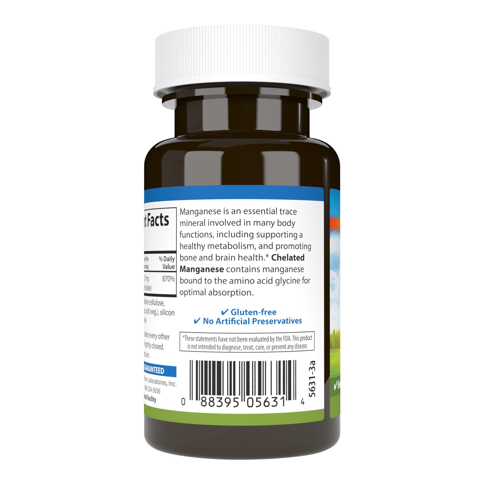 Carlson Chelated Manganese, 20 mg, Superior Absorption, 100 Tablets