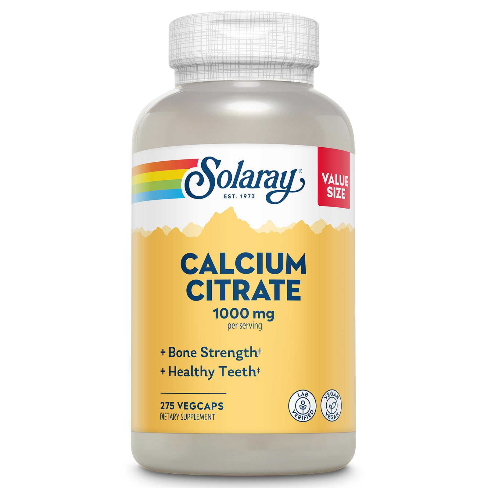 SOLARAY Calcium Citrate 1000 mg, 275 VegCaps