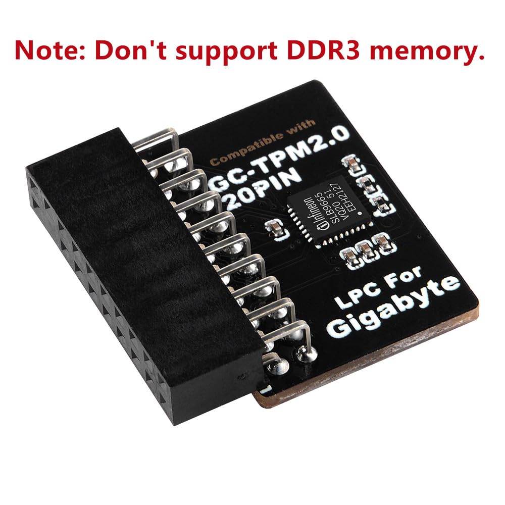 NewHail TPM2.0 Module LPC 20Pin Module with Infineon SLB9665 for Gigabyte Motherboard Compatible with GC-TPM2.0
