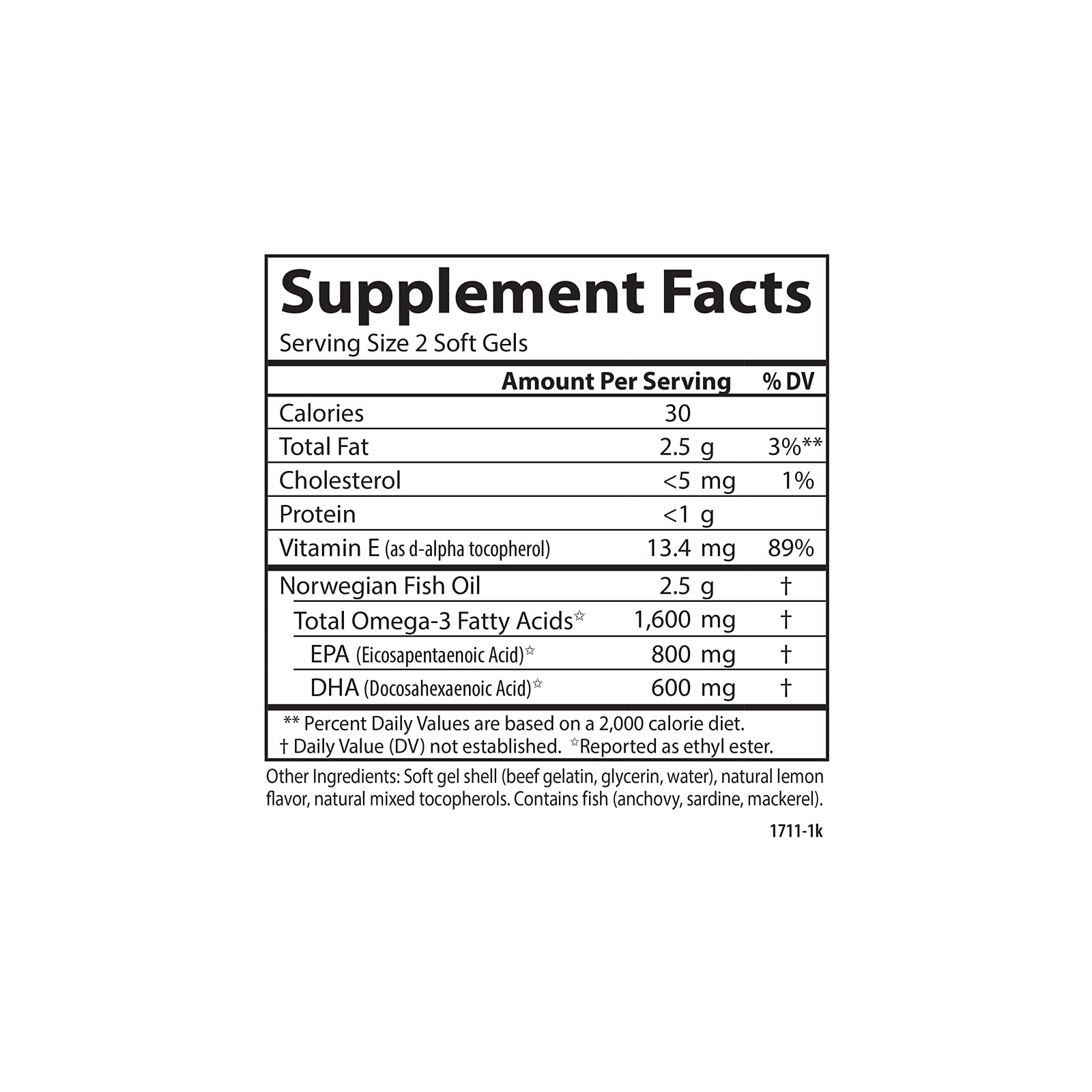 Carlson Elite Omega-3 Gems, 1600 mg, From Norway, Lemon, 90 Softgels