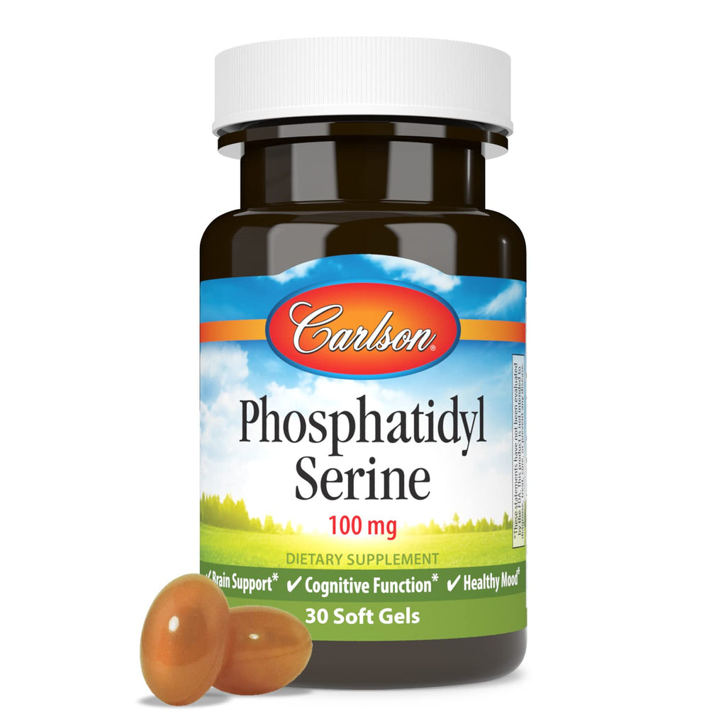 Carlson - Phosphatidyl Serine, 100 mg, Non-GMO, Brain Function, 30 Softgels