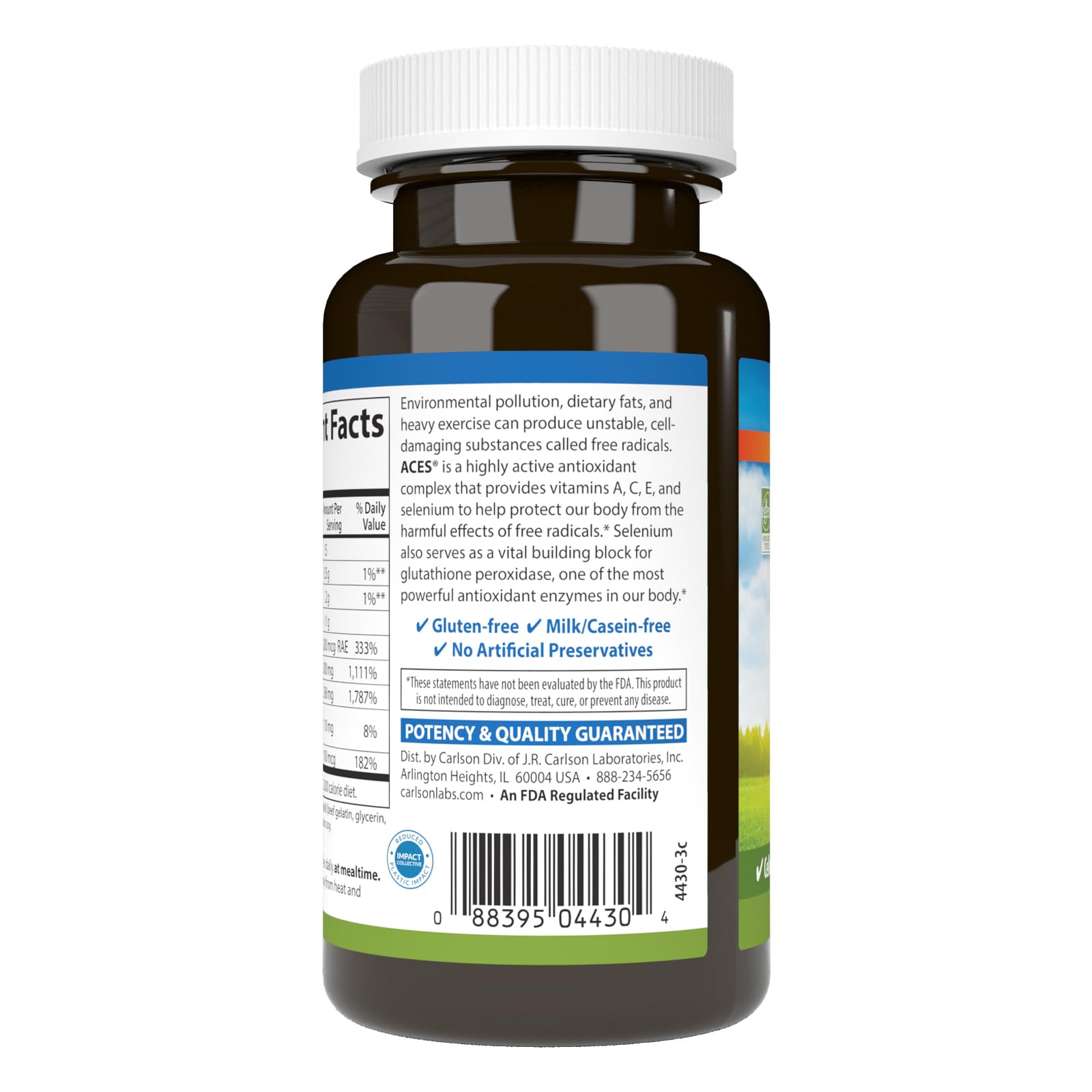Carlson ACES, Vitamins A, C, E + Selenium, Cellular Health, 50 Softgels
