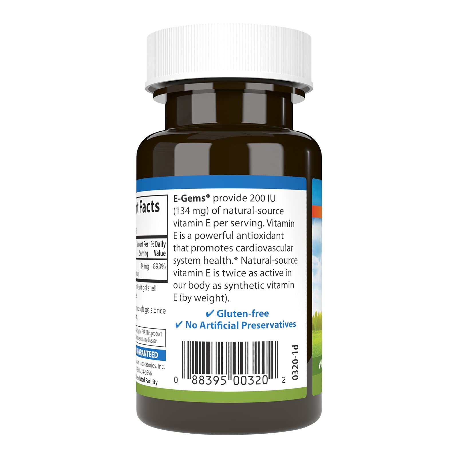 Carlson E-Gems 200 IU (134 mg), Natural-Source Vitamin E, 90 Soft Gels