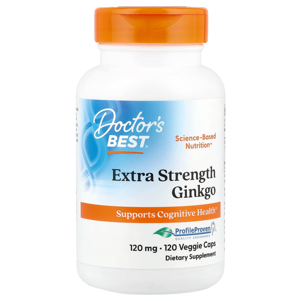 Doctor's Best Extra Strength Ginkgo, 120 mg, 120 Count