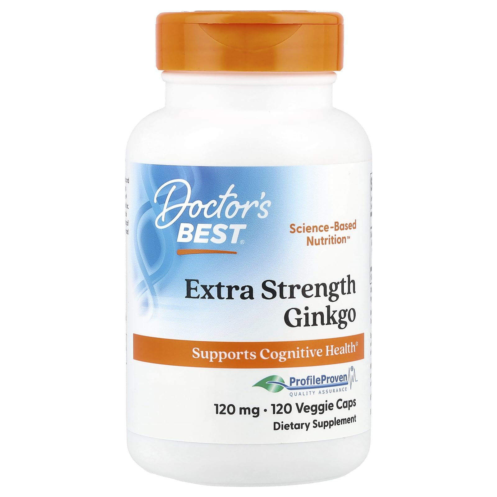 Doctor's Best Extra Strength Ginkgo, 120 mg, 120 Count
