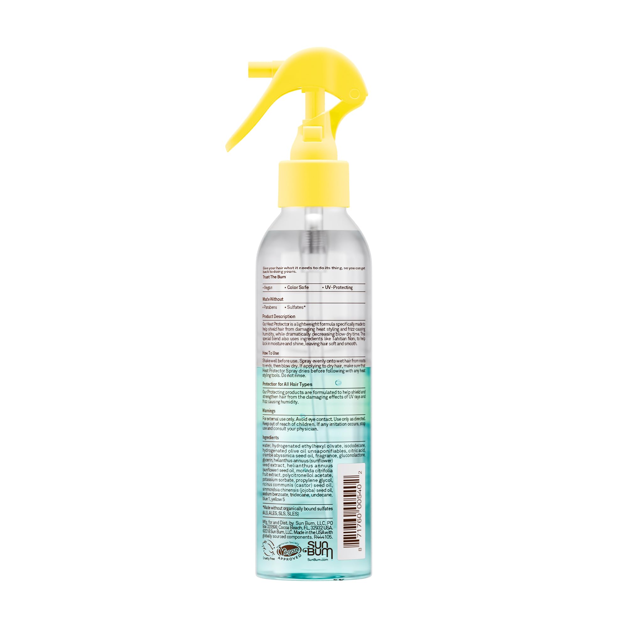 Sun Bum Heat Protector Hair Treatment Spray - 6 oz