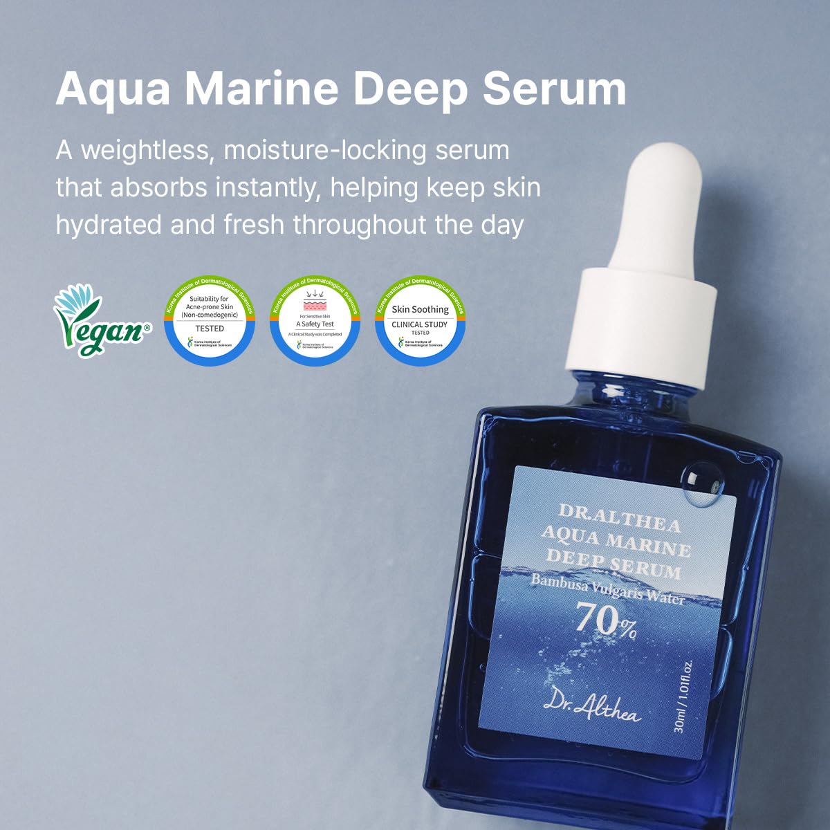 Dr.Althea Aqua Marine Deep Serum, 1.01 Fl Oz, Korean Vegan Skin Care