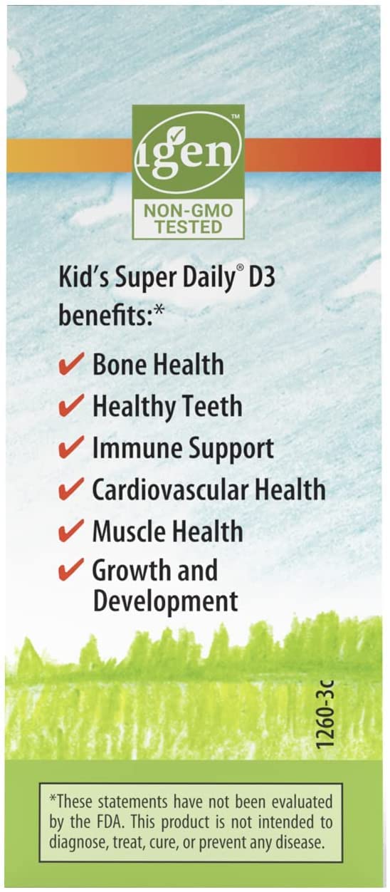 Carlson Kid's Super Daily D3, Kids Vitamin D Drops, 365 Drops (10.3 mL)