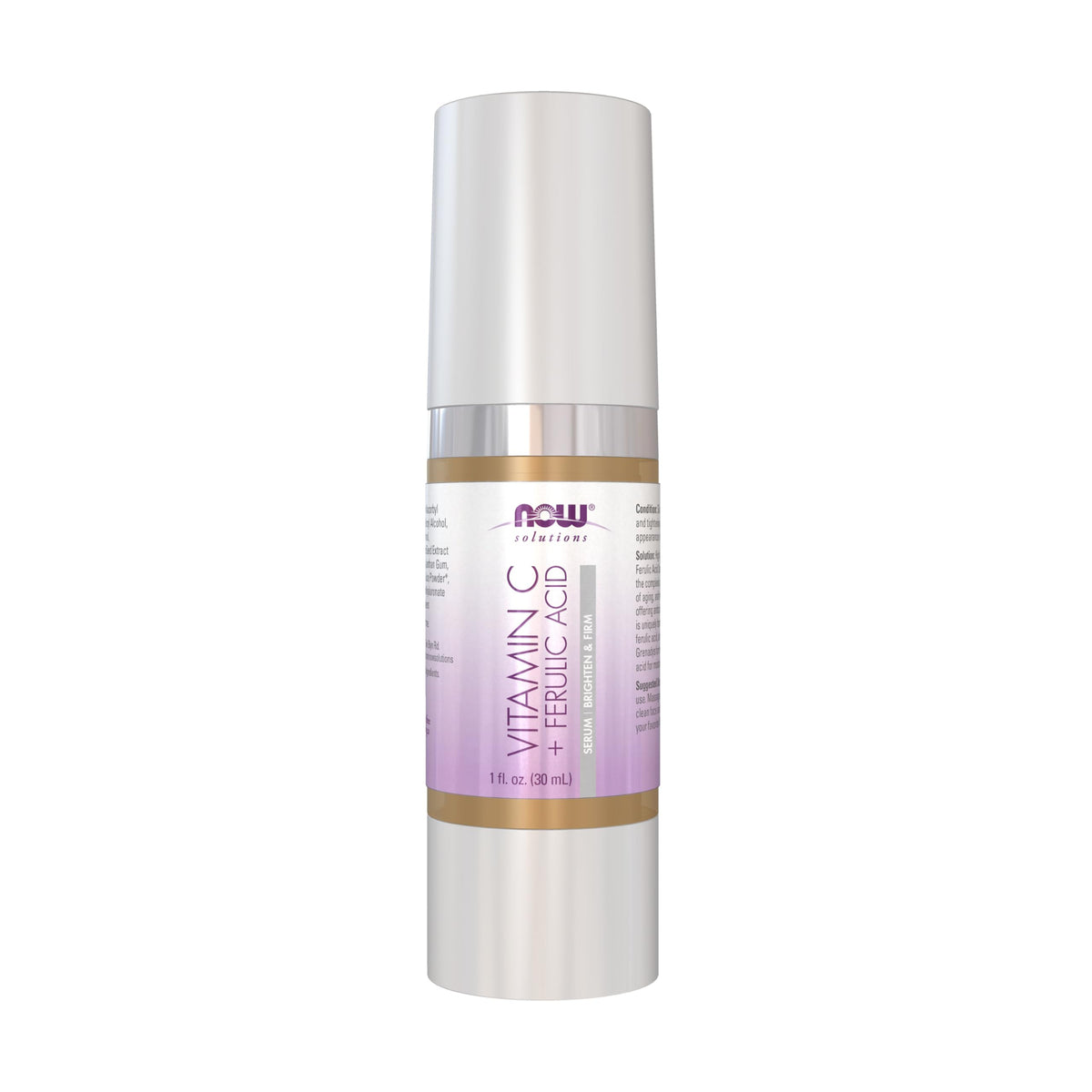 NOW Solutions, Vitamin C Serum Plus Ferulic Acid, Brightening, 1 fl. oz
