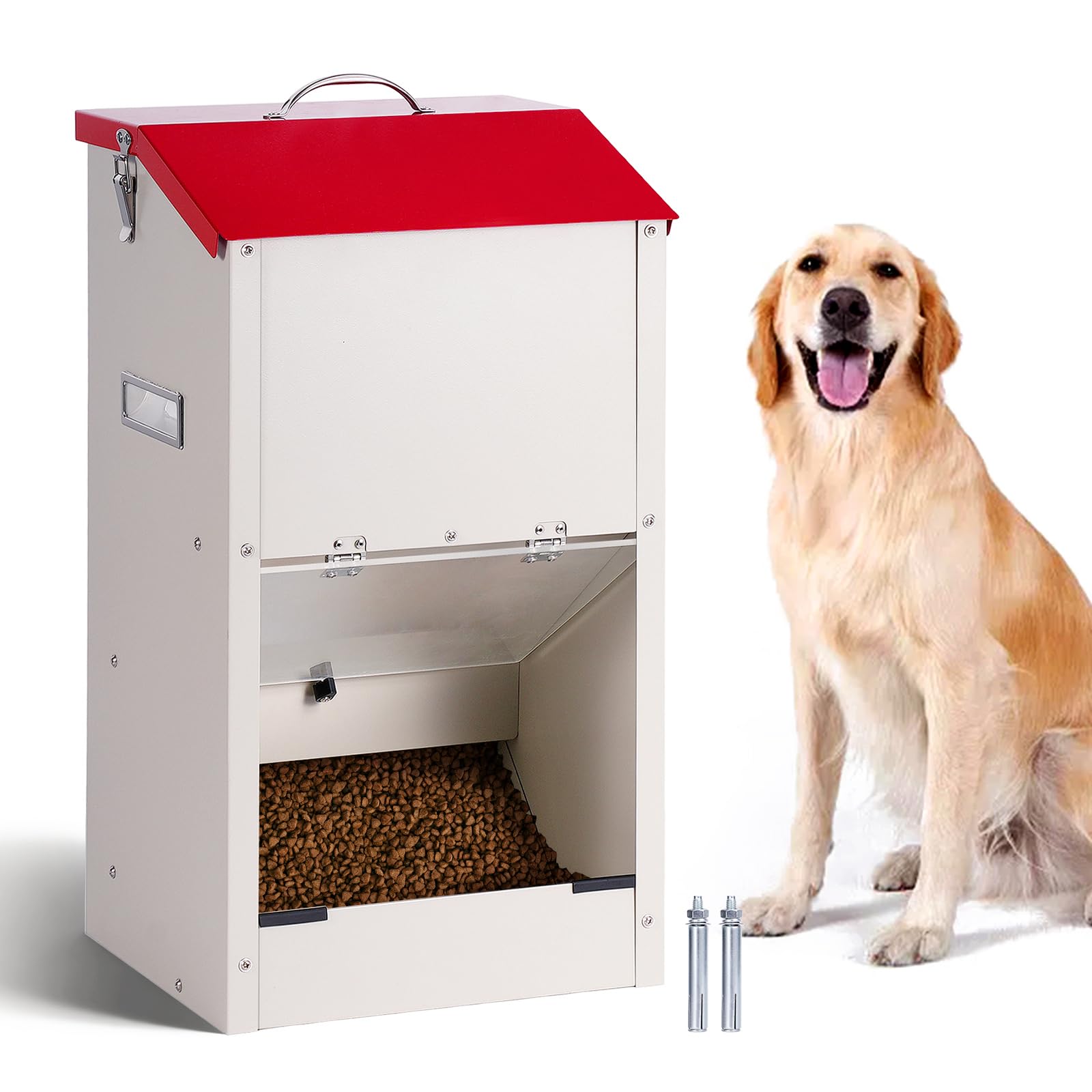 KHEARPSL 25 Lbs Automatic Dog Feeder for Large Dogs, Dog Food Dispenser