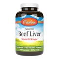 Carlson – Grass-Fed Beef Liver, with Iron & Copper, Supports Blood Health & Energy, Red Blood Cell Production, 180 Capsules
