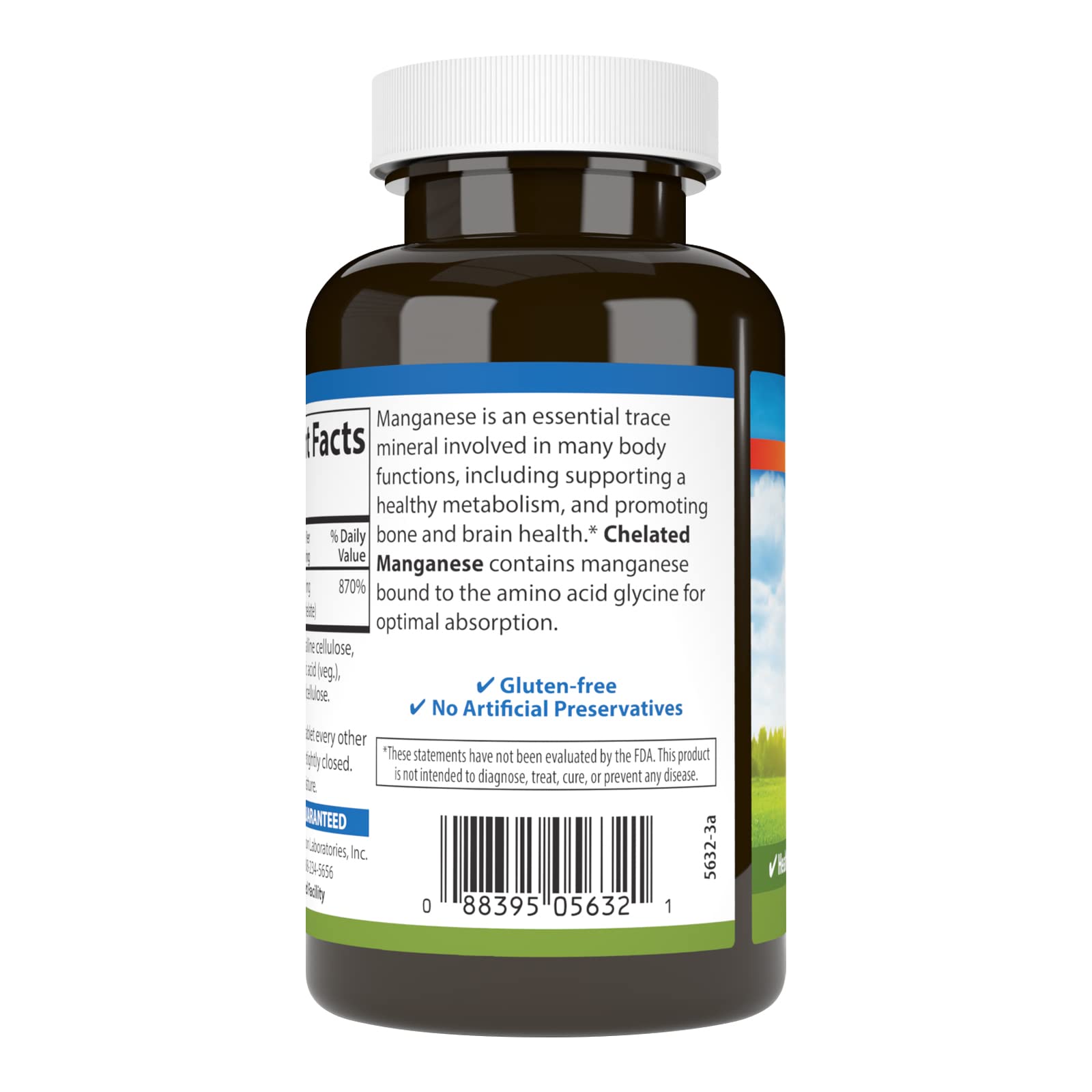 Carlson Chelated Manganese, 20 mg, - Superior Absorption, 250 Tablets