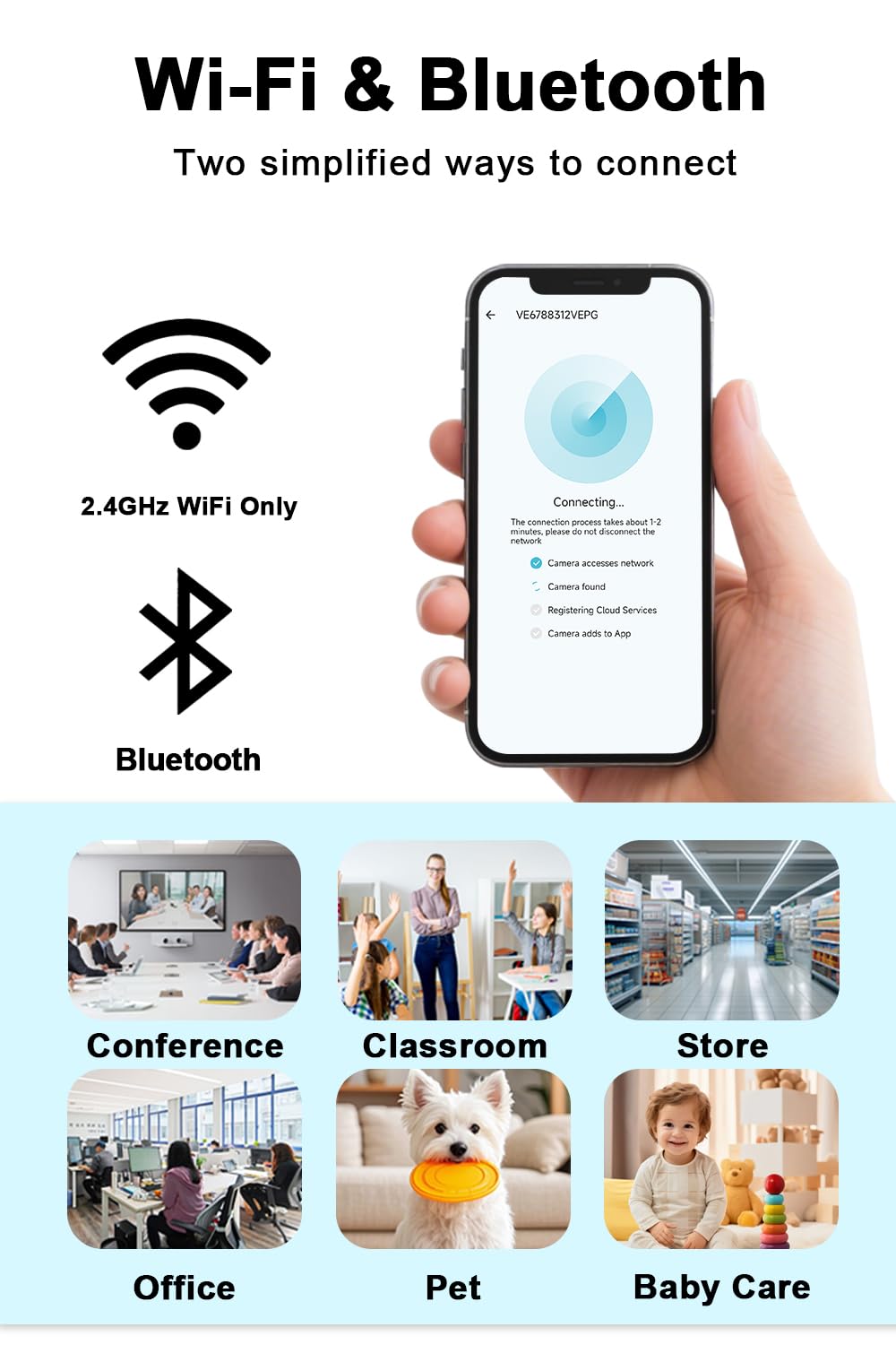 Mini Camera - 4K HD Wireless Small Camera - Tiny Indoor Security Cameras with Night Vision & Motion Detection, APP Control Nanny Cam for Home, Office, Baby, Pet, Miniguard Cam ( 2.4G & 5GHz WiFi )
