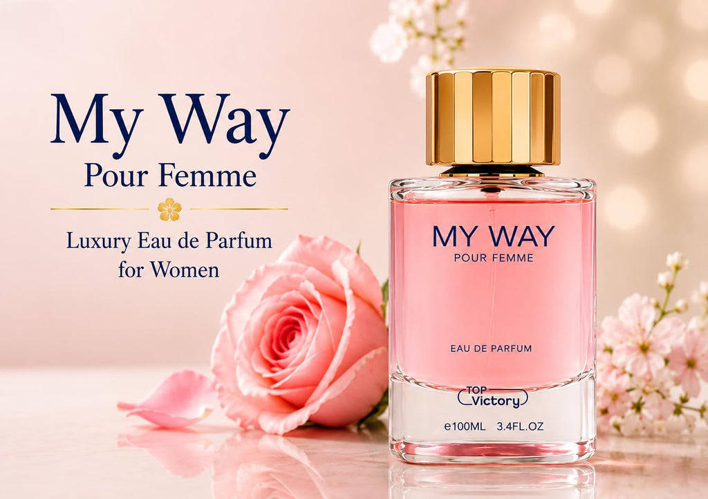 TOP victory My Way Pour Femme Eau de Parfum, Floral Scent, Long Lasting Luxury Fragrance for Women, 3.4 Fl Oz