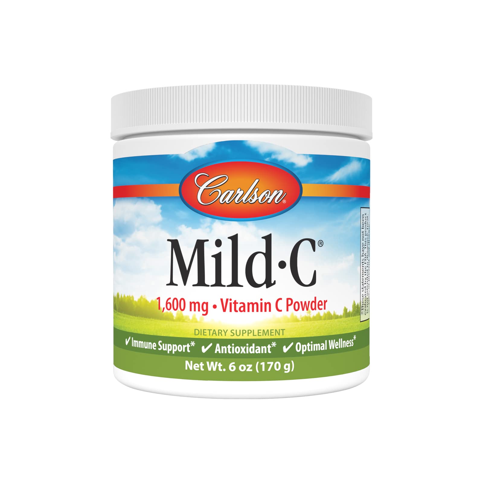 Carlson Mild-C, Vitamin C Powder, Gentle on Teeth, 6 oz (170 g)
