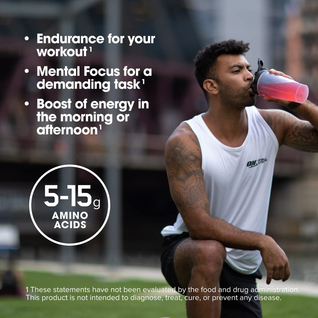 Optimum Nutrition Amino Energy-Pre Workout with Green Tea,BCAA,Amino Acids,Keto Friendly,Green Coffee Extract,Energy Powder-Juicy Strawberry Burst,9.5Ounce,30 Servings,(Pack of 6),(Packaging May Vary)