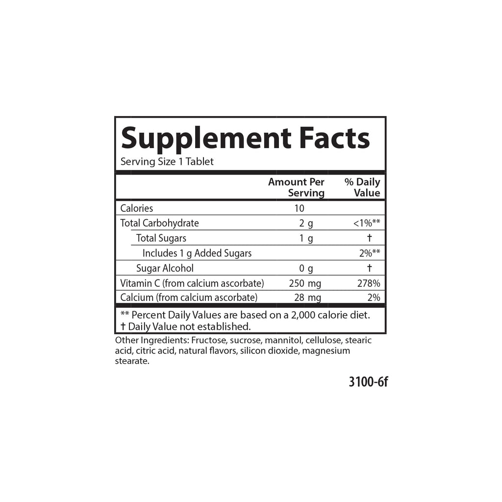 Carlson Kid's Chewable Vitamin C, 250 mg, 60 Vegetarian Chewable Tablets