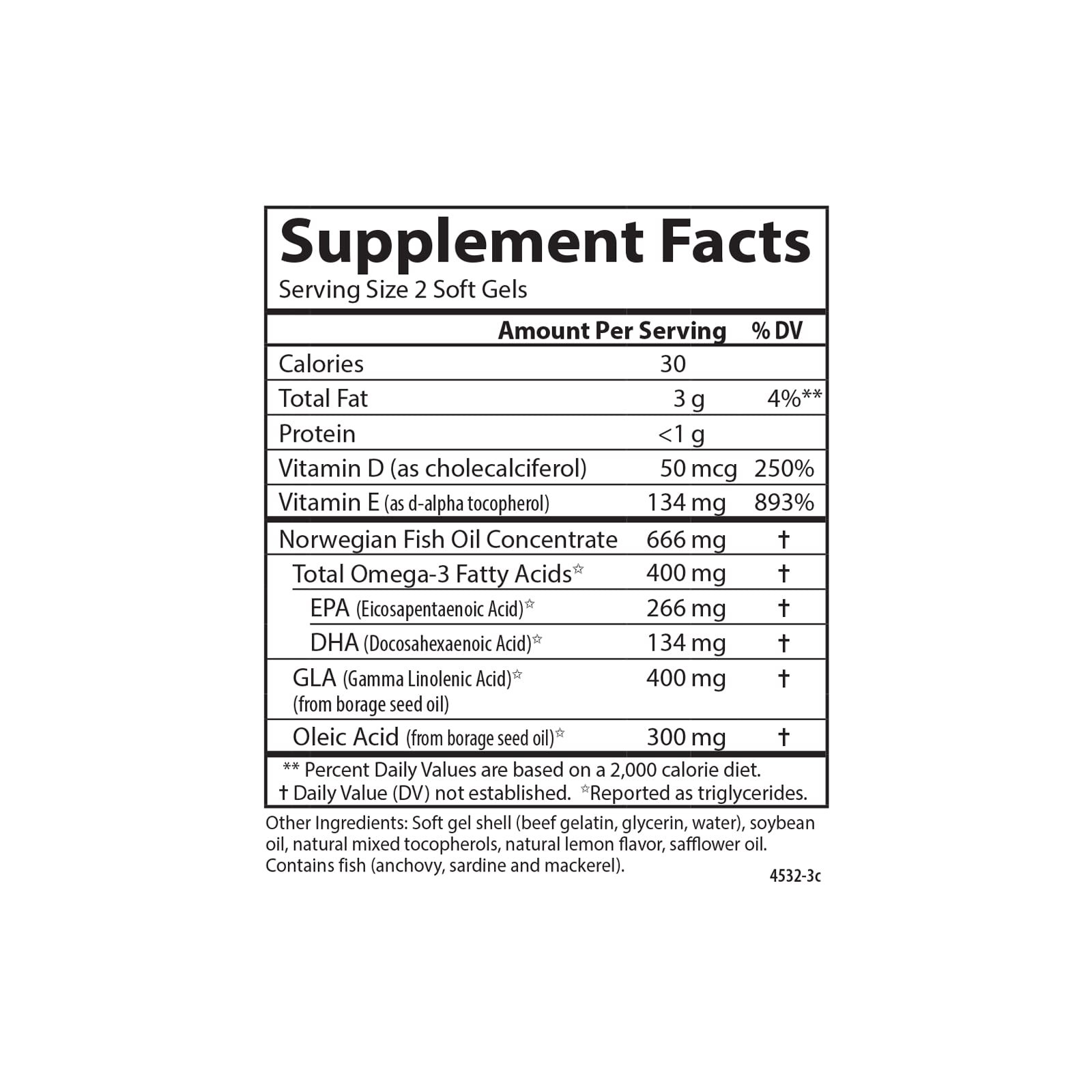 Carlson Inflammation Balance, with D3, From Norway, 180 Softgels
