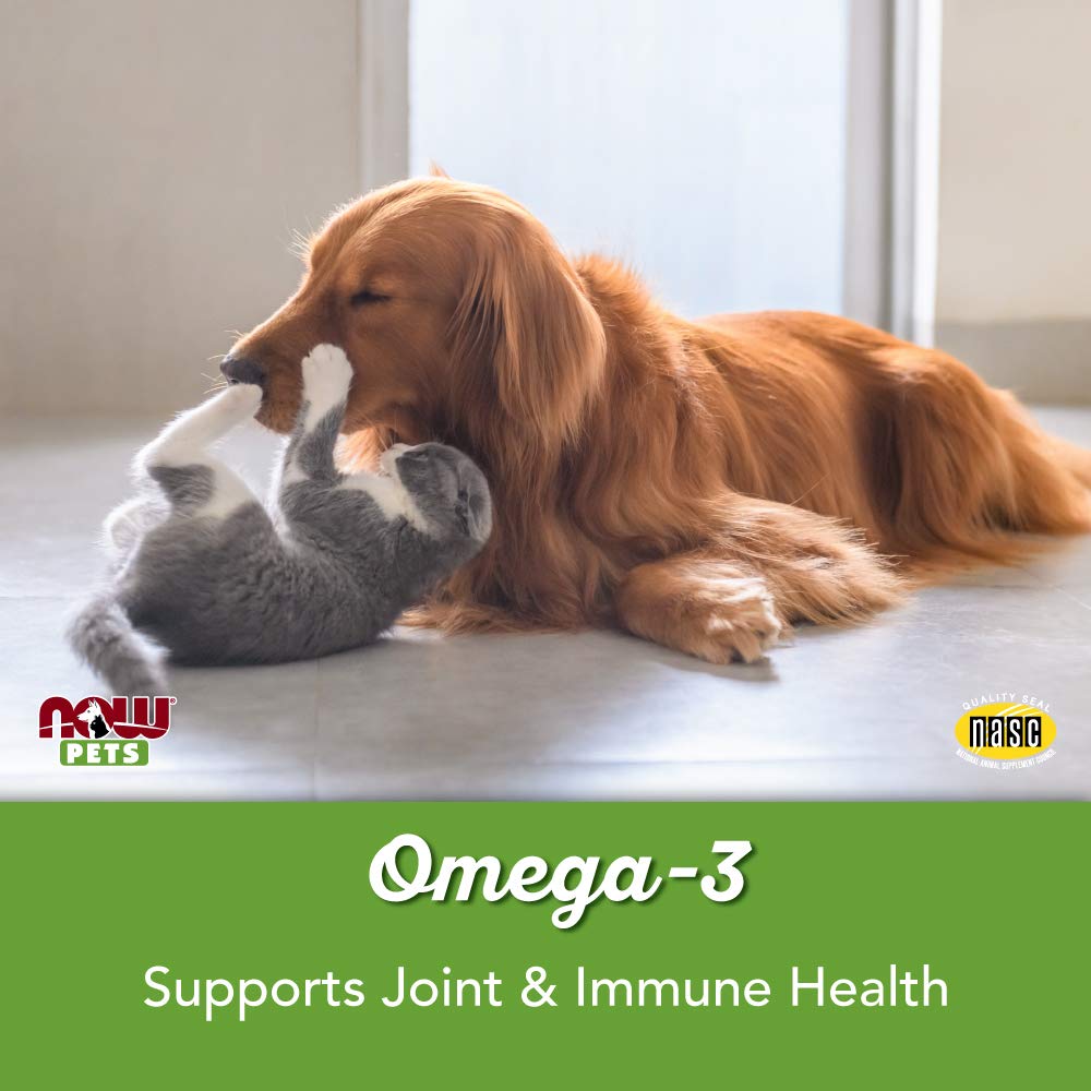 NOW Pet Health, Omega 3 Supplement, For Cats & Dogs, 180 Softgels