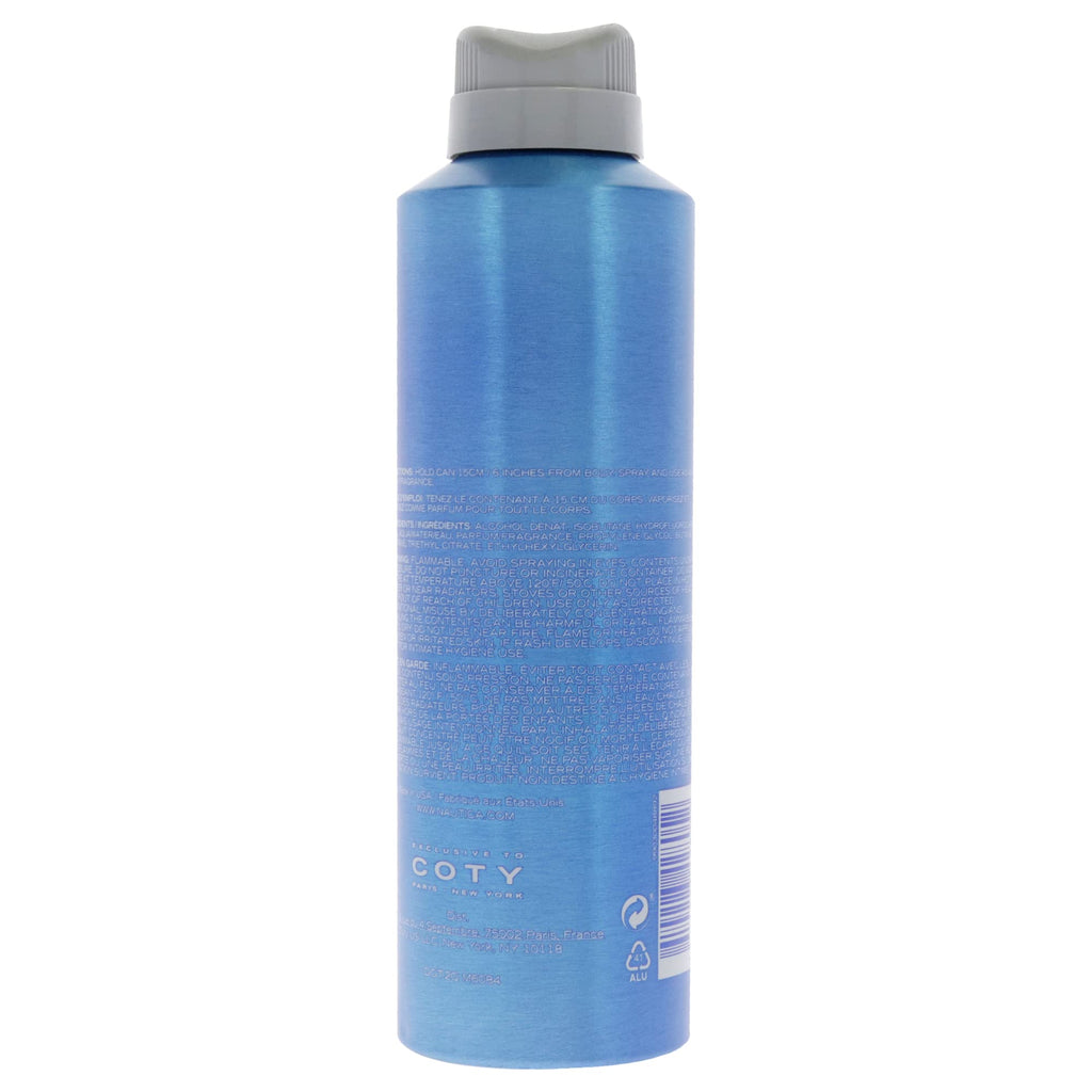 Nautica Voyage Deodorizing Body Spray for Men - Fresh, Fruity Scent - Woody & Blue - Iconic, Vegan Formula, Refreshing Bergamot