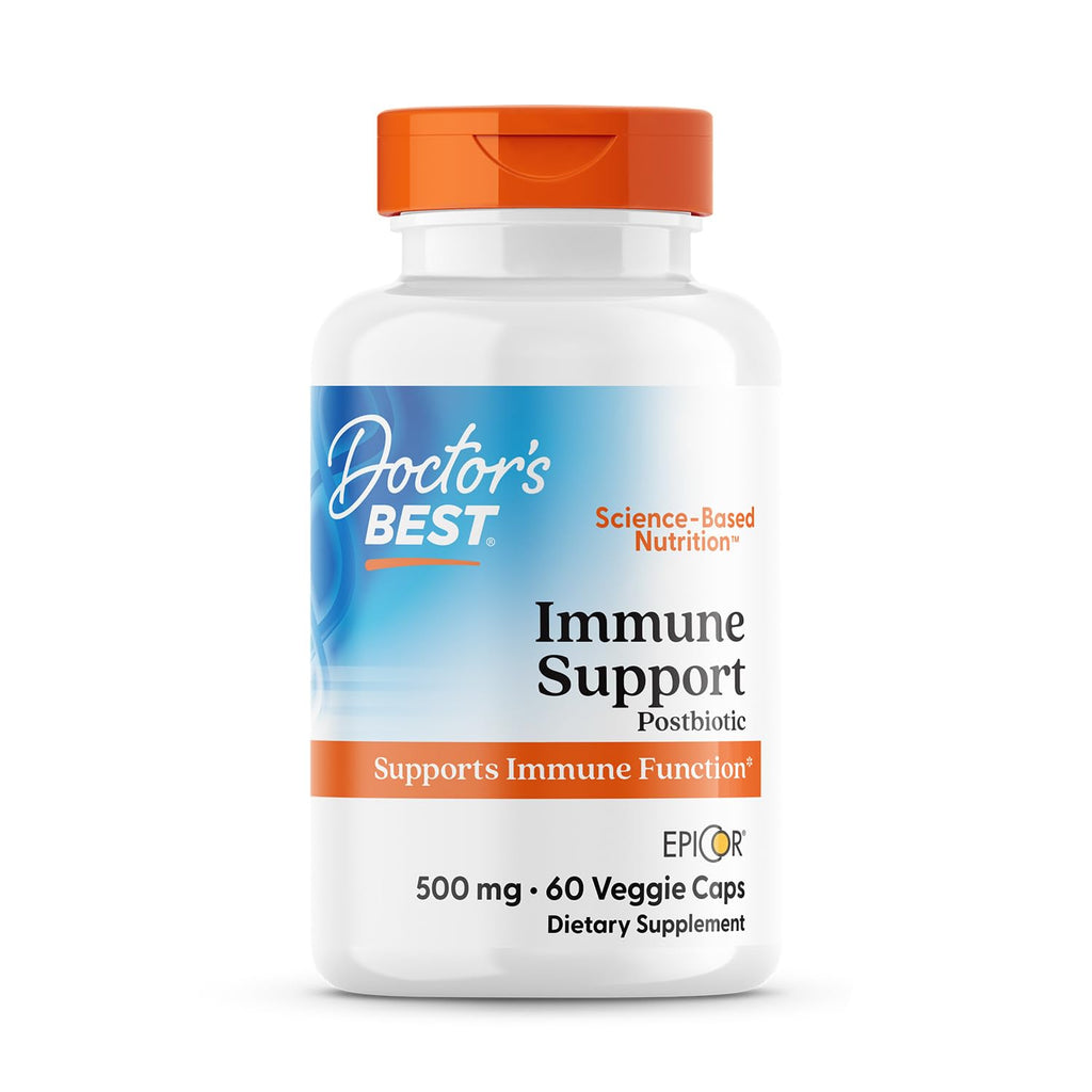 Doctors Best EpiCor Immune Support Postbiotic Supplement - 500 mg Dried Yeast Fermentate Per Capsule, Immune & Gut Health Support for Men & Women, Non-GMO, Gluten Free, Vegan - 60 Veg Caps