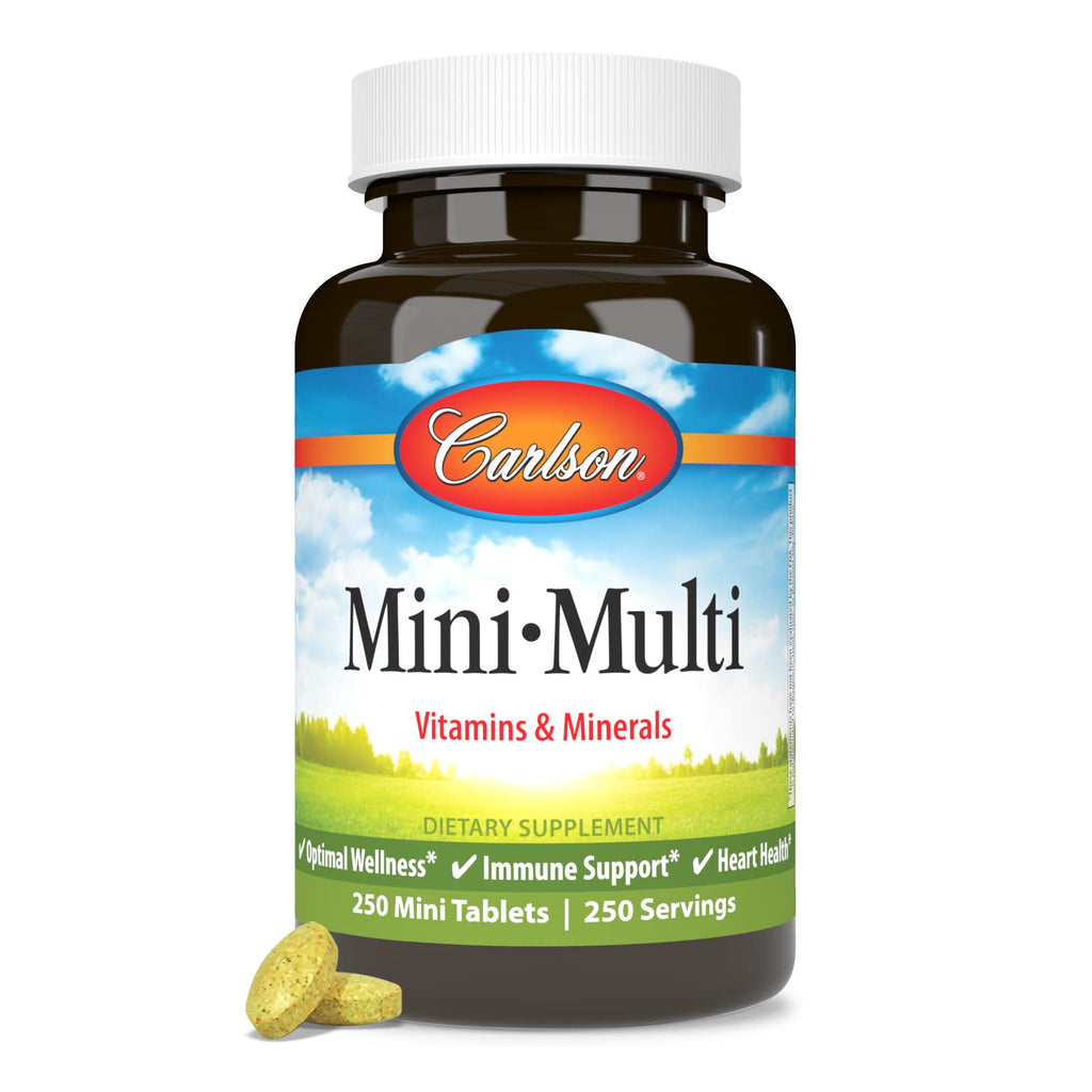 Carlson Mini-Multi, Small Multivitamin Tablets, 250 Mini Tablets