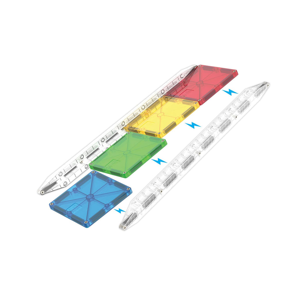 MAGNA-TILES Rail Racers Deluxe 90-Piece Magnetic Construction Set, The Original Magnetic Building Brand