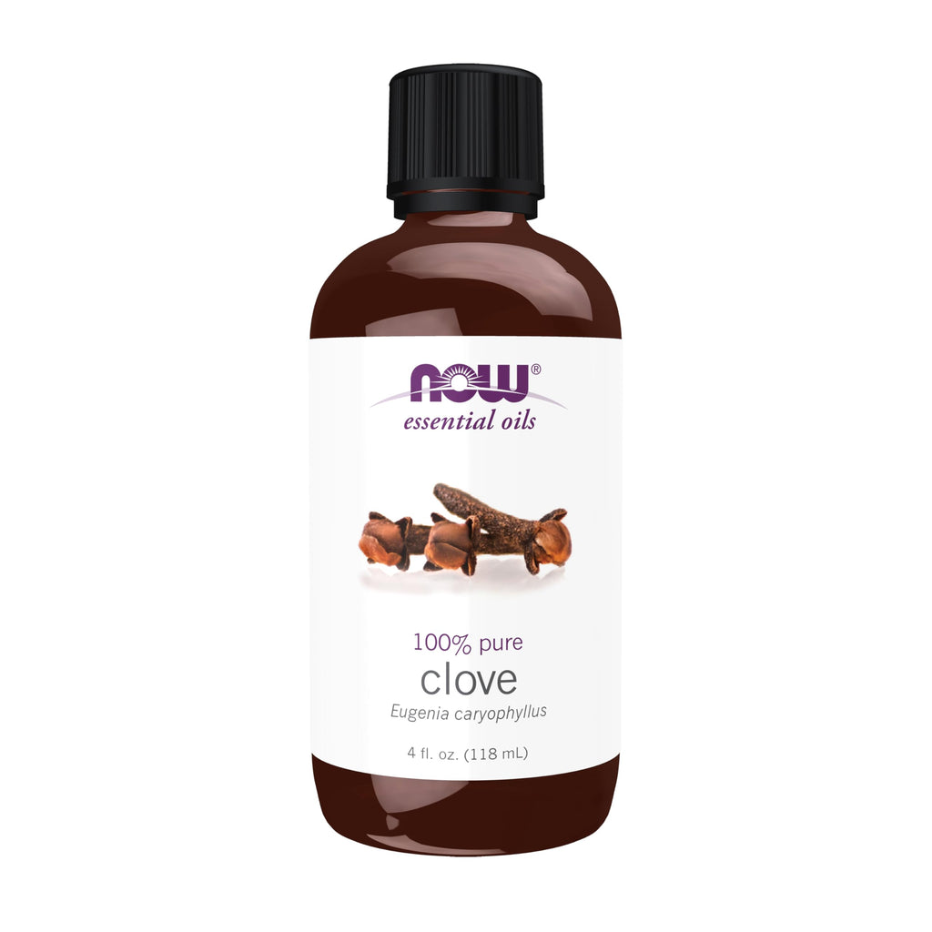 NOW Essential Oils, Clove Oil, Balancing Aromatherapy Scent, Steam Distilled, 100% Pure, Vegan, Child Resistant Cap, 4-Ounce